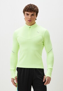 Лонгслив спортивный PUMA RUN GRID FLEECE 1/2 ZIP