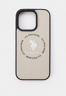 Чехол для iPhone U.S. Polo Assn. 16 Pro, с MagSafe, из экокожи PU Leather