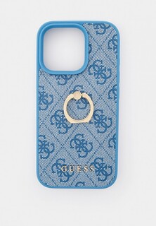 Чехол для iPhone Guess 16 Pro, из экокожи, с кольцом-держателем 4G Ring