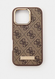 Чехол для iPhone Guess 16 Pro, с MagSafe, из экокожи PU Leather