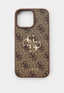 Чехол для iPhone Guess 16 Pro Max, из экокожи PU Leather Metal logo
