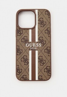 Чехол для iPhone Guess 16 Pro Max, с MagSafe, из экокожи PU Leather