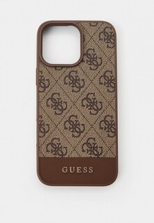 Чехол для iPhone Guess 16 Pro Max, из экокожи PU leather Metal logo