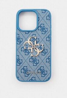 Чехол для iPhone Guess 16 Pro, из экокожи PU Leather Metal logo