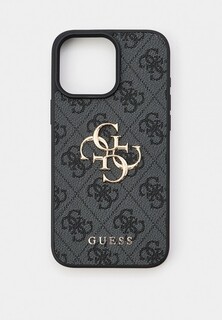 Чехол для iPhone Guess 16 Pro Max, из экокожи PU Leather Metal logo