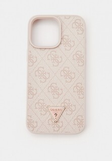 Чехол для iPhone Guess 16 Pro Max, из экокожи PU leather Diamond metal logo
