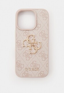 Чехол для iPhone Guess 16 Pro, из экокожи PU Leather Metal logo