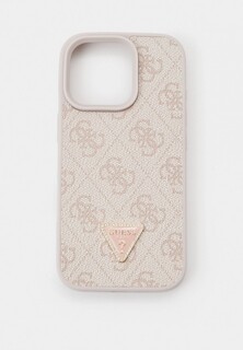 Чехол для iPhone Guess 16 Pro, из экокожи PU leather Diamond metal logo