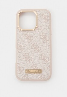 Чехол для iPhone Guess 16 Pro, с MagSafe, из экокожи PU Leather