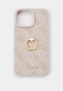 Чехол для iPhone Guess 16 Pro Max, из экокожи, с кольцом-держателем 4G Ring