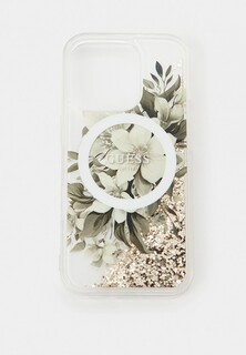Чехол для iPhone Guess 16 Pro, с MagSafe, c жидкими блестками Liquid Glitter
