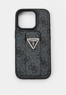 Чехол для iPhone Guess 16 Pro, из экокожи, с подставкой GripStand