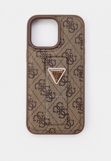 Чехол для iPhone Guess 16 Pro Max, из экокожи, с подставкой GripStand