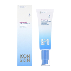 Крем для лица ICON SKIN ANTI-ACNE увлажняющий для кожи, склонной к акне 50 мл
