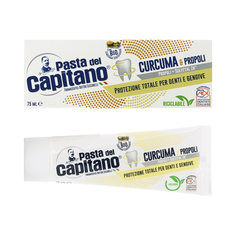Паста зубная PASTA DEL CAPITANO Комплексная защита куркума и прополис 75 мл