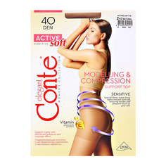 Колготки женские CONTE ELEGANT ACTIVE SOFT 40 den natural p-p 2