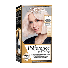 Краска для волос LOREAL PREFERENCE тон 11.21 Ультраблонд холодный перламутровый LOreal