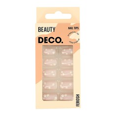 Набор накладных ногтей с клеевыми стикерами DECO. FEROSH chamomile 24 шт + клеевые стикеры 24 шт