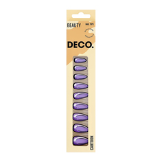 Набор накладных ногтей с клеевыми стикерами DECO. CARTOON violet 24 шт + клеевые стикеры 24 шт