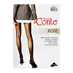 Колготки женские CONTE ELEGANT FANTASY ROSE Nero р-р 3
