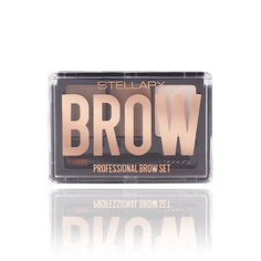 Набор для бровей STELLARY PROFESSIONAL BROW SET тон 01 Brunette