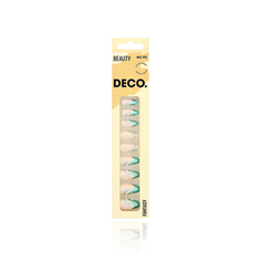 Набор накладных ногтей с клеевыми стикерами DECO. FANTASY green fantasy 24 + клеевые стикеры 24 шт