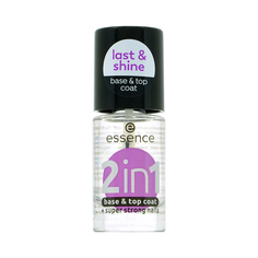 Базовое и топовое покрытие для ногтей ESSENCE 2 IN 1 BASE &amp; TOP COAT укрепляющее