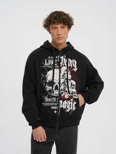 Толстовка оверсайз с принтом черепов ТВОЕ