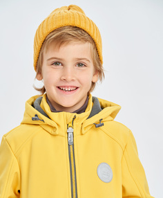 Куртка с капюшоном желтая Button Blue (110)