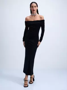 Платье миди с открытыми плечами Zarina