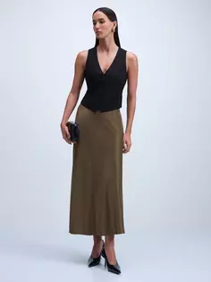Атласная юбка миди Zarina
