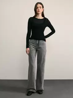 Джинсы wide leg с высокой посадкой Zarina