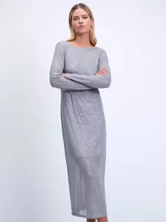 Платье миди из жаккарда Zarina