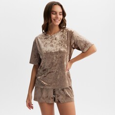 Комплект футболка шорты кофейный Kaftan