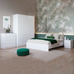 Спальный гарнитур мадера, шкаф 4 ств, кровать 160х200, комод, тумба прикроватная 2 шт NO Brand