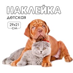 Наклейка 3д интерьерная домашние питомцы 29*21см Take IT Easy