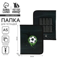 Папка для тетрадей а5 на молнии вокруг пластик пм-а5-04 мал Art Fox Study