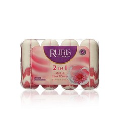 Мыло туалетное Rubis " Milk & Pink Flower " 4*90г Рубис