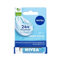 Бальзам для губ Nivea " Аква забота " SPF 15 4,8г