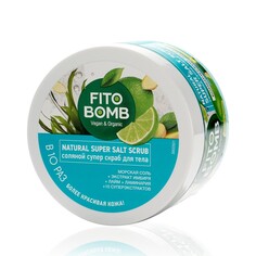 Соляной скраб для тела ФИТОкосметик Fito Bomb " упругость + Гладкость + Молодость " 250мл Fitoкосметик