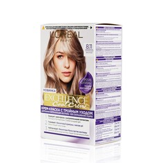 Стойкая крем - краска для волос LOreal Paris Excellence Cool Creme 8.11 Ультрапепельный светло-русый