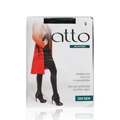 Женские колготки Atto Velour из микрофибры 100den черные 2 размер
