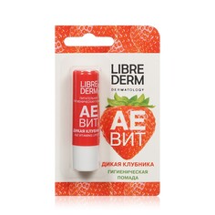 Питательная гигиеническая помада для губ Librederm АЕВИТ дикая клубника 4г