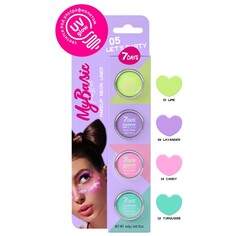 Светящаяся подводка - лайнер для век 7 days Extremely Chick UVglow neon 05 Lets Party 4шт