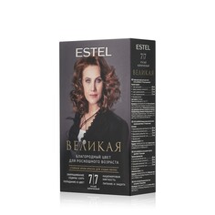 Стойкая крем - краска для седых волос Estel Великая 7/7 Русый коричневый