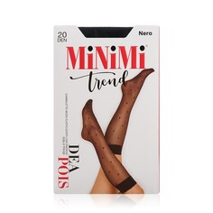 Женские капроновые гольфы с рисунком Minimi Dea Pois 20den Nero