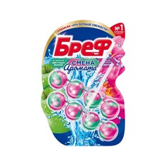 Туалетный блок для унитаза Бреф Perfume Switch " Цветущая яблоня - Лотос " 2*50г Bref