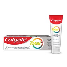 Зубная паста Colgate total 12 " Чистая мята " с цинком и аргинином 75мл