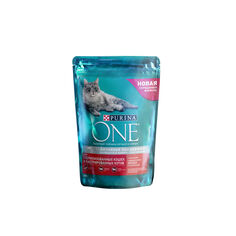 Сухой корм для стерилизованных кошек Purina One с лососем , пшеницей и тунцом 200г