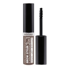 Гель-корректор для бровей с микрофиброй Luxvisage Brow Styler 3 in 1 4 Эспрессо 5,5г